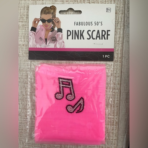 NEW Halloween Grease Pink Ladies jacket AND scarf! - Picture 3 of 3